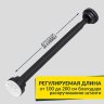 Карниз для ванной телескопический 100-200 см черный фото 5
